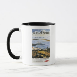 Mug Plan aérien de la ville et du quai Poster du chemi
