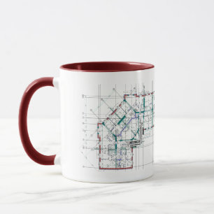 Mug Plan d'architecture muette cadeau
