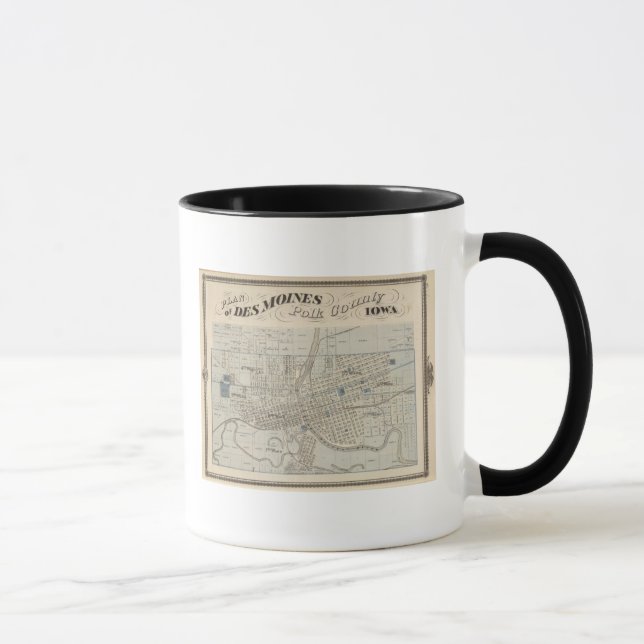 Mug Plan de Des Moines, comté de Polk, Iowa (Droite)