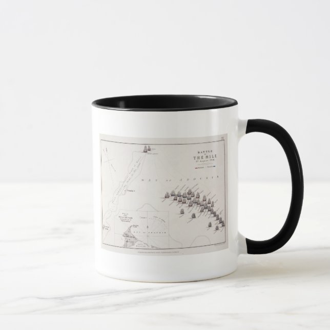 Mug Plan de la bataille du Nil, le 1er août 1798, c (Droite)