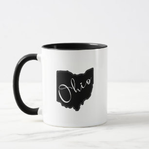 Mug Plan de la forme de l'état de l'Ohio - Plan de l'O