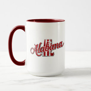 Mug Plan de l'État de l'Alabama rouge
