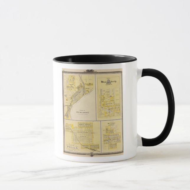 Mug Plan de Muscatine, Liberté de l'Ouest (Droite)