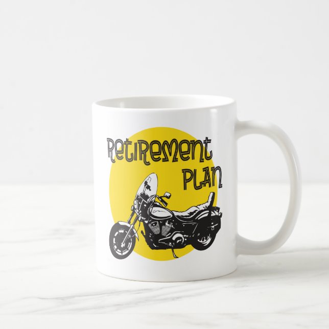 Mug Plan de retraite avec dessin de moto (Droite)