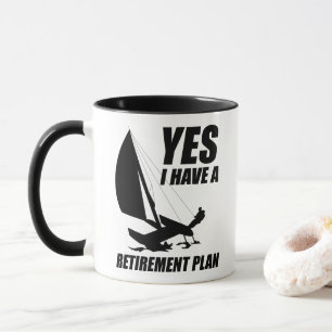 Mug Plan de retraite Catamaran Trapèze Voile Capitaine
