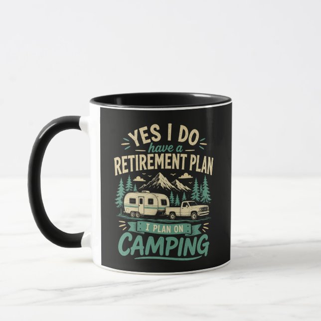 Mug Plan de retraite de camping (Gauche)