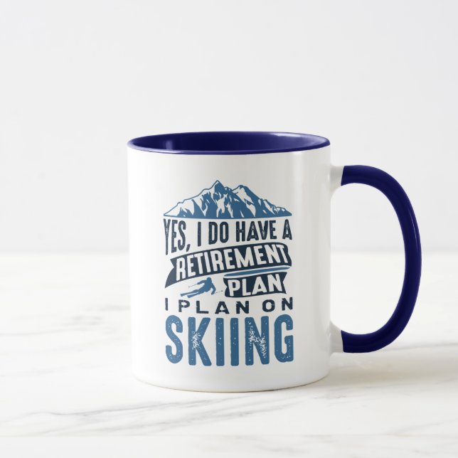Mug Plan de retraite Ski (Droite)