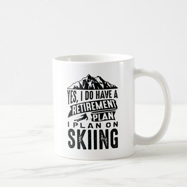 Mug Plan de retraite Ski (Droite)