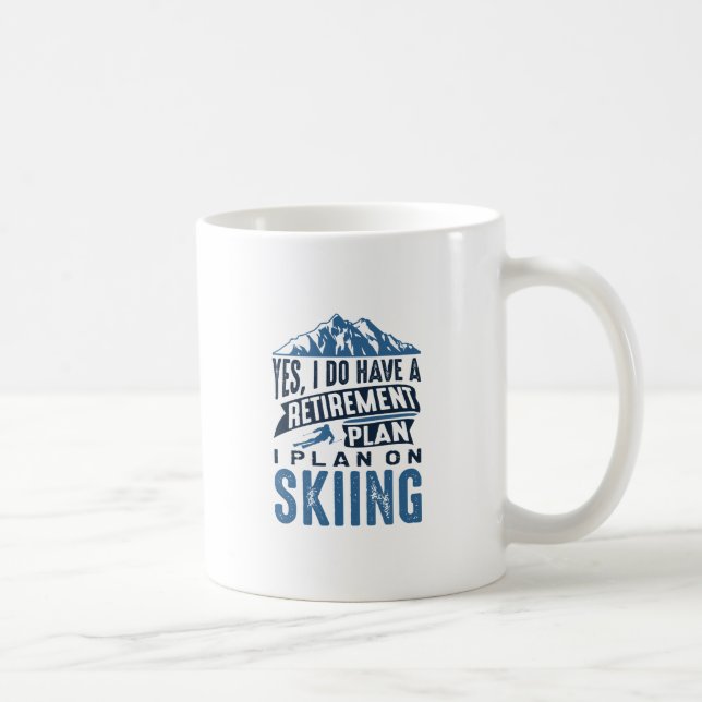 Mug Plan de retraite Ski (Droite)
