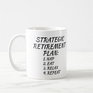 Mug Plan de retraite stratégique Nap Mangez Relax Répé