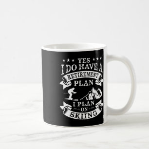 Mug Plan de retraite sur le ski Pension de ski vintage