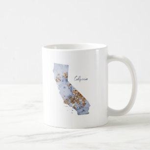 Mug Plan d'état de Blue & Gold California