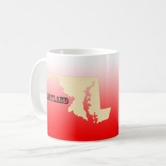 Mug - Plan d'état du Maryland avec la ville