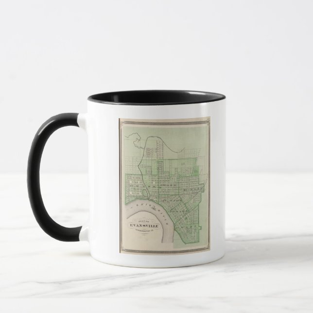 Mug Plan d'Evansville, Vanderburgh Co (Gauche)