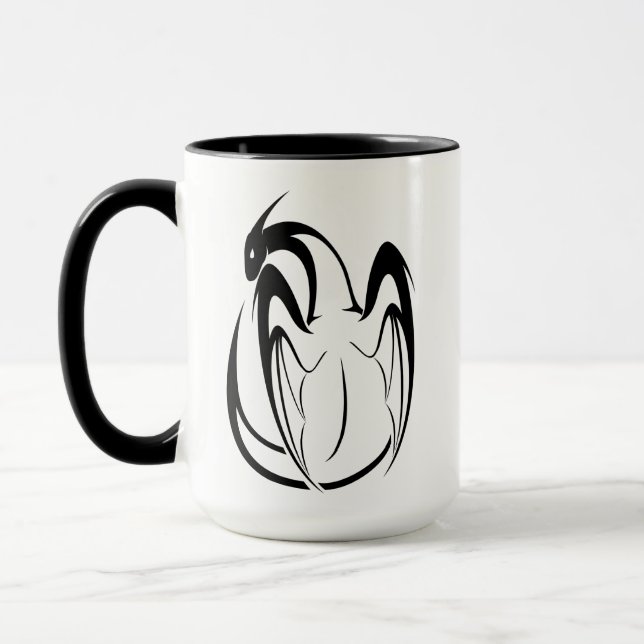 Mug Plan du dragon blanc et noir (Gauche)