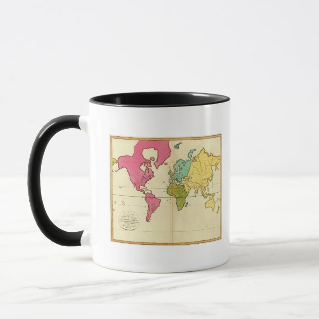 Mug Plan du monde (Gauche)