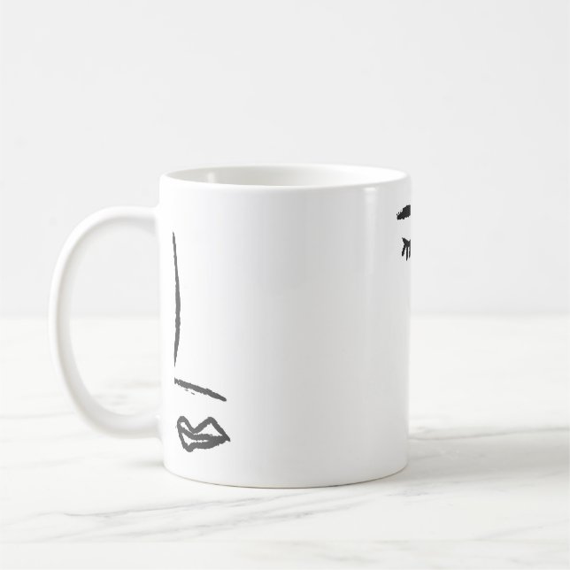 Mug Plan du visage peint à l'aquarelle. A (Gauche)