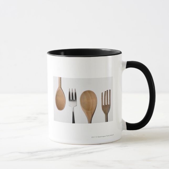 Mug Plan rapproché d'une fourchette avec une cuillère (Droite)