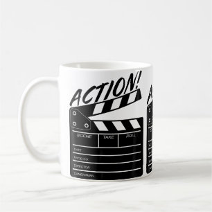 Mug Planche à claquettes de réalisateur drôle Cadeau d