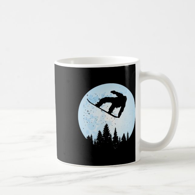 Mug Planche à neige Bigfoot Ski Drôle Sasquatch Ski  (Droite)