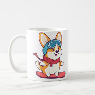 Mug Planche à neige Corgi Parfait pour les fans de chi