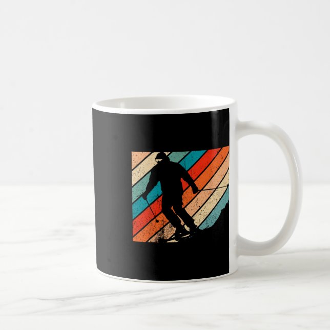 Mug Planche à neige Coucher de soleil Sports d'hiver S (Droite)