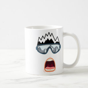 Mug Planche à neige drôle Skieur Visage drôle Ski