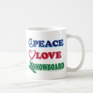 Mug Planche-à-neige-Paix-Amour