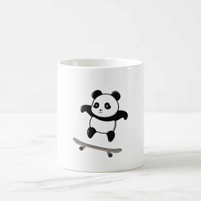 Mug Planche à roulettes bébé panda (Centre)
