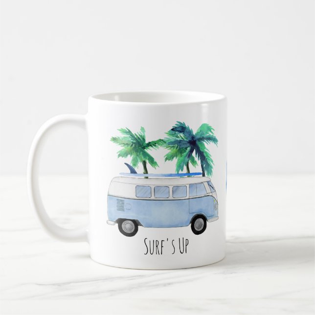 Mug Planches de surf rétro vintage Surf's Up (Gauche)