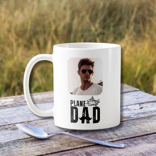 Mug PLANE papa & avion, 2 Photo, Anniversaire drôle, P