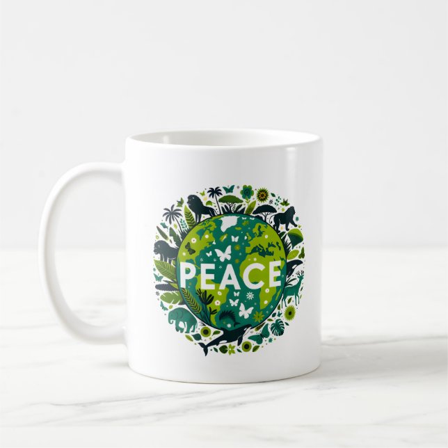 Mug Planète pacifique - Sauver l'environnement (Gauche)