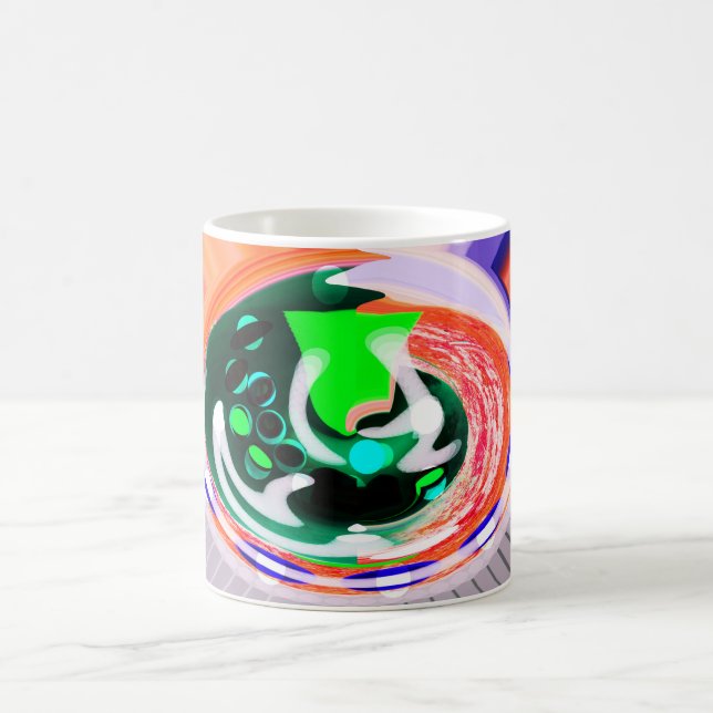 Mug planète terre Alien art funky (Centre)