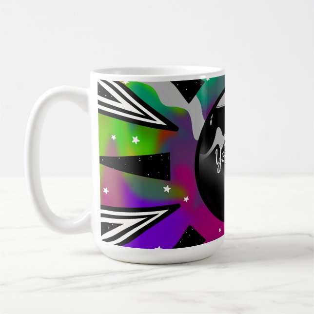Mug Planète Tie-Dye Psychedelique et dessins abstraits (Gauche)