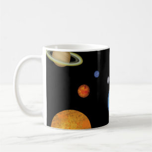 Mug Planètes du système solaire dans l'espace profond 
