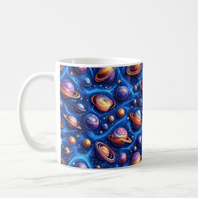 Mug Planètes lunaires galaxie (Gauche)