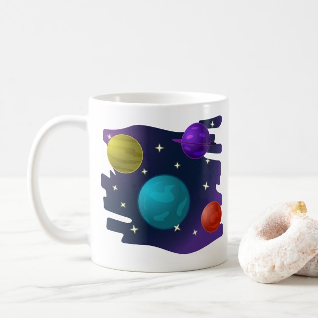 Mug Planètes rétro (Avec donut)