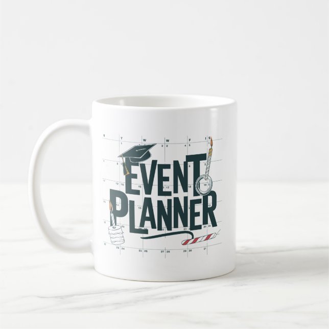 Mug Planificateur d'événements - Parfait pour les prof (Gauche)