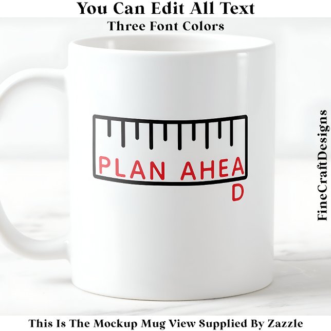 Mug Planifier avant Funny Crafter Sewer Quilter 063 De (Créateur téléchargé)