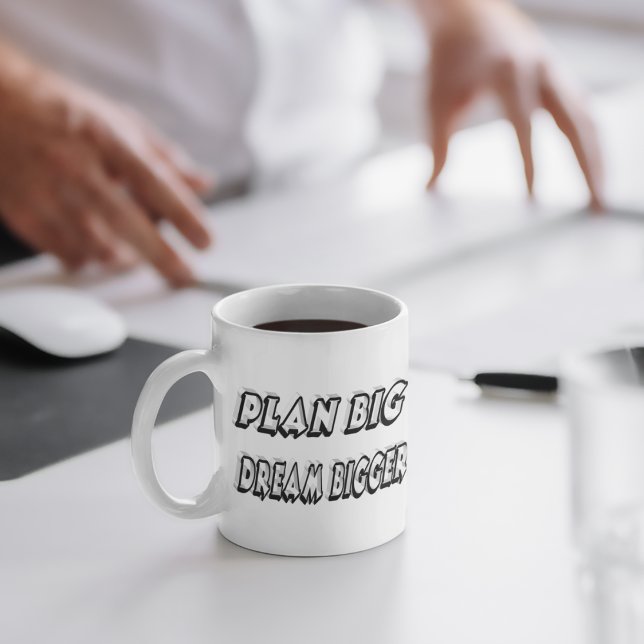 Mug Planifier un grand rêve plus grand Citation motiva (Créateur téléchargé)