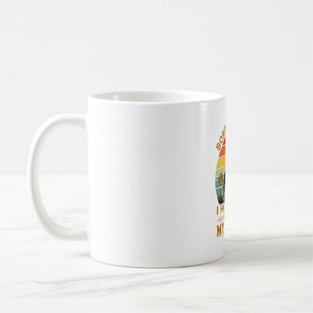 Mug Plans de boîte Chien Pitbull Rétro Coucher de sole (Gauche)