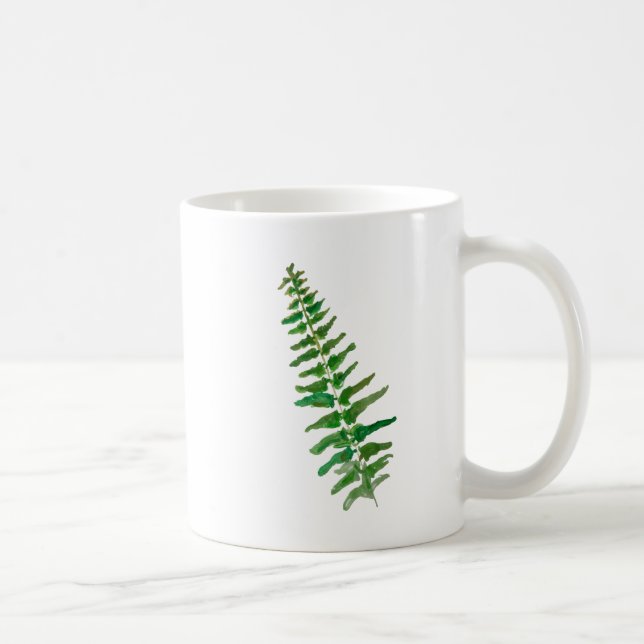 Mug Plante Botanique Imprimante Peinture Verte Art Cof (Droite)