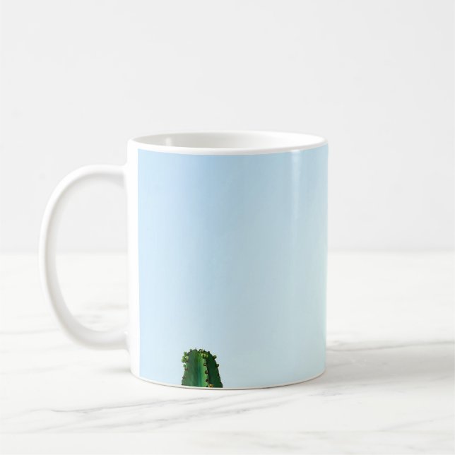 Mug Plante cactus vert en arrière - plan blanc (Gauche)