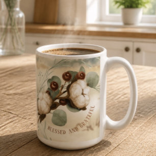 Mug Plante de capsule de coton bénie et reconnaissante