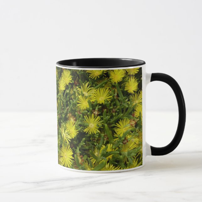 Mug Plante de glace dorée Fleurs jaunes (Droite)