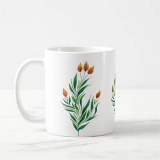 Mug Plante de printemps de l'art botanique Abstrait
