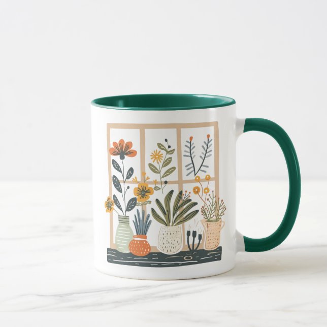 Mug Plante Lover a pointé des Plantes sur le café Wind (Droite)