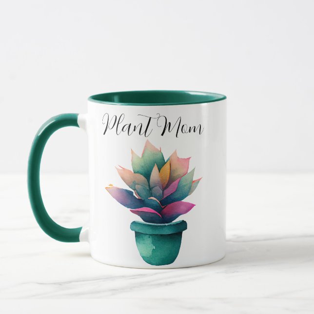 Mug Plante maman coloré Plante d'aquarelle (Gauche)