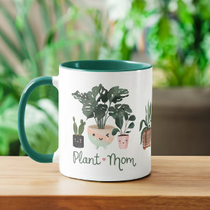 Mug Plante Maman Fun & mignon Aquarelle Pointez Plante