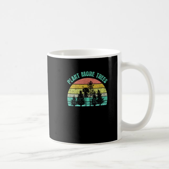 Mug Plante Plus d'arbres Retro Nature Climat Terre (Droite)